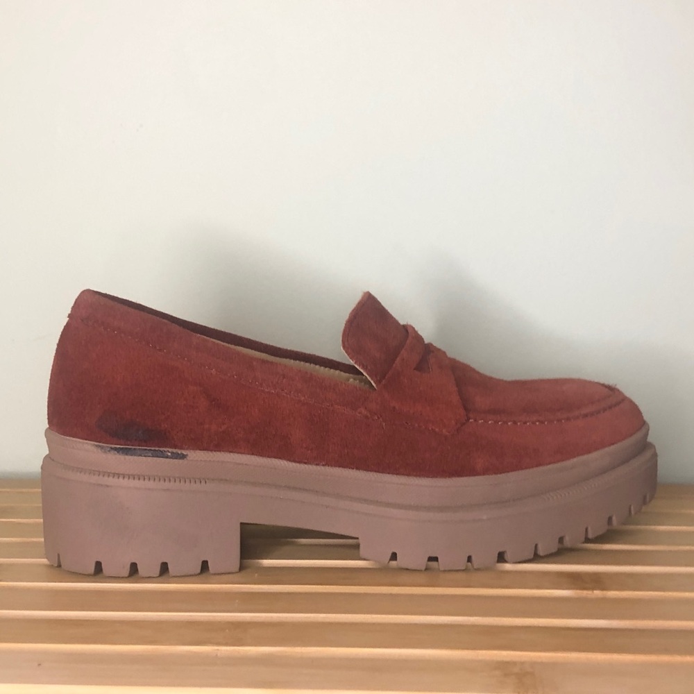 Suede Loafers in Rust Brown - Picture 6 of 6